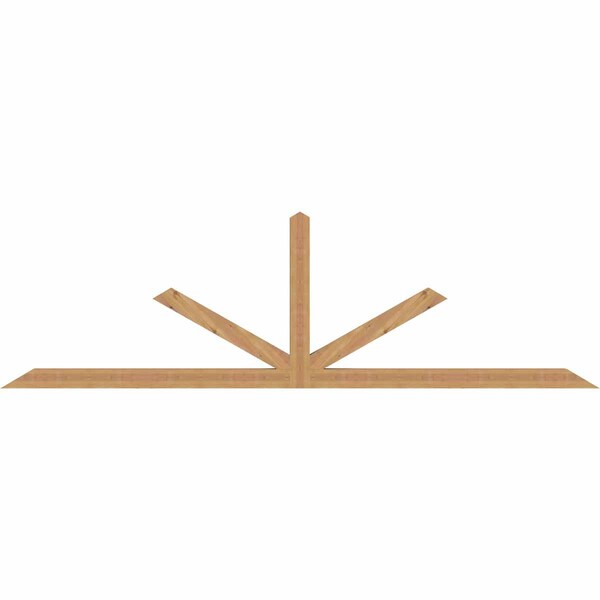 Ekena Millwork Saratoga Timber Gable Bracket, Western Red Cedar, 108"W x 31 1/2"H x 3 1/2"D x 3 1/2"F, 7/12 Pitch GBW108X31X0404SAR00SWR - main